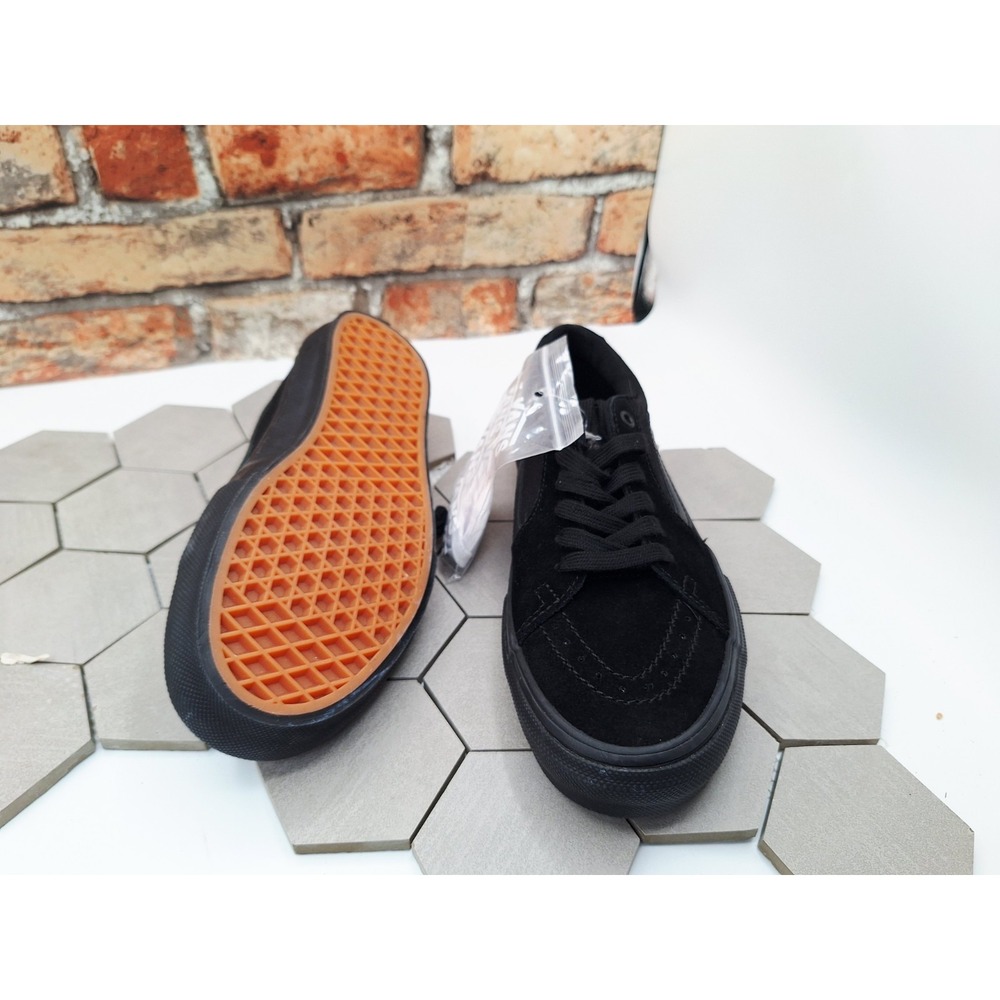 Vans BMX Skate SK8 Low Pro BMX Triple Black Men Sz 7 Boys Sz 7Y Popcush Rare - Picture 5 of 10